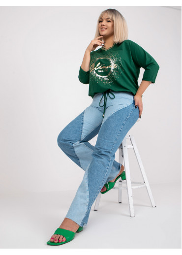 Tmavozelené tričko s potlačou