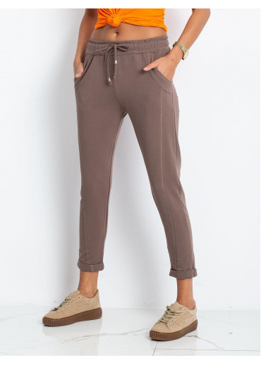 Béžovo hnedé tepláky