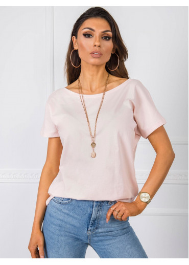 Púdrovo ružové basic tričko