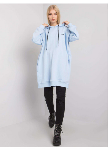 Svetlomodrá predĺžená ONE SIZE mikina