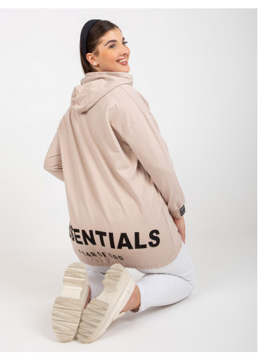 Béžovo hnedá mikina s kapucňou