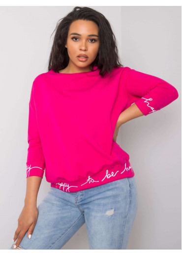 Fuchsiovo ružová mikina