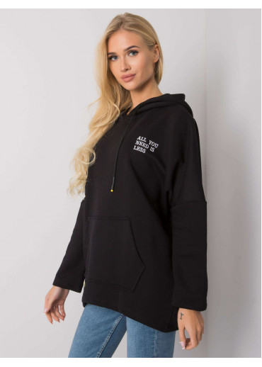 Čierna mikina s kapucňou