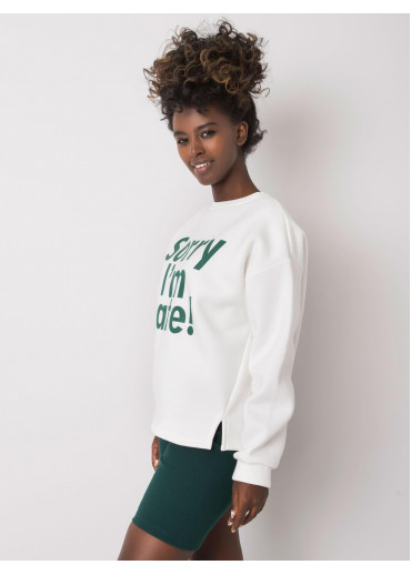 Smotanovo biela mikina s potlačou