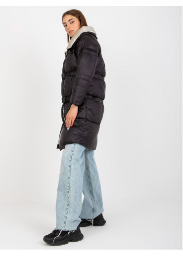 Čierna prešívaná bunda