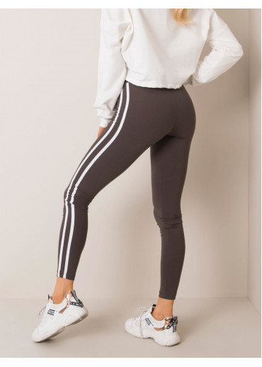 Tmavosivá legíny s lampasmi