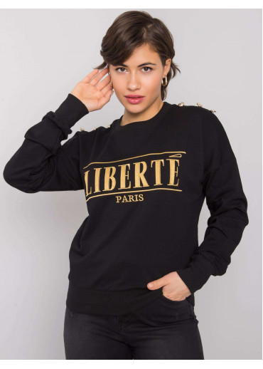 Čierna mikina s potlačou