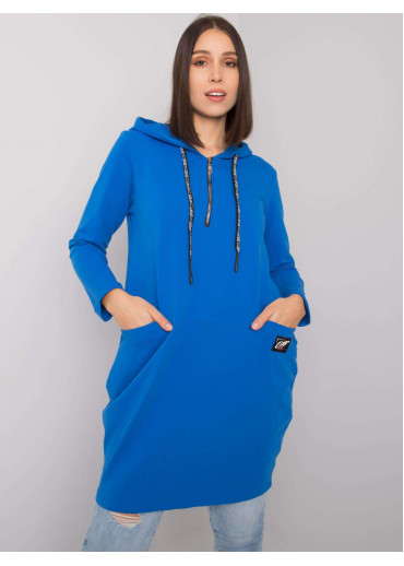 Modrá tunika s kapucňou