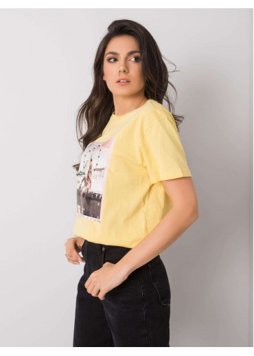 Žlté bavlnené tričko
