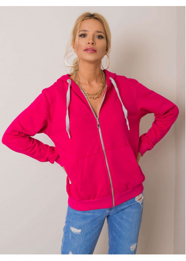 Fuchsiovo ružová basic mikina
