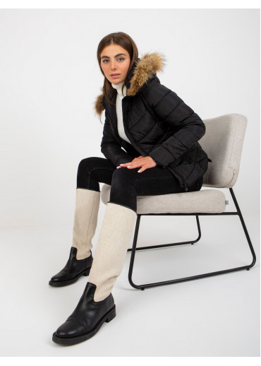 Čierna prešívaná bunda