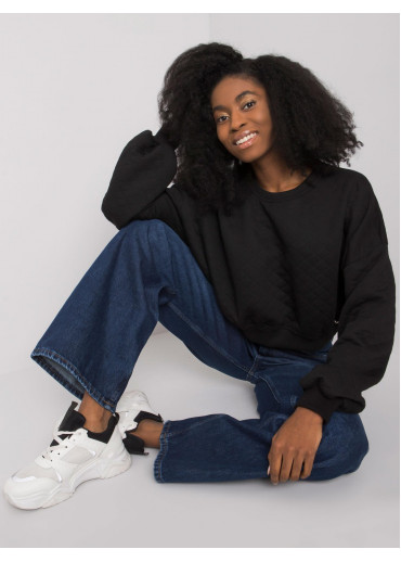 Čierna crop top mikina