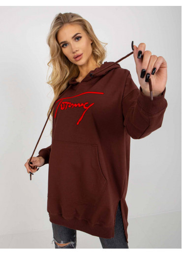 Hnedá mikina s kapucňou