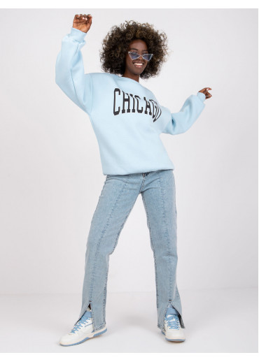 Svetlomodrá oversize mikina