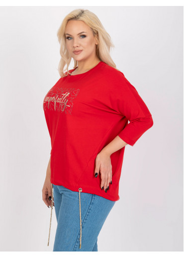Červené tričko s potlačou