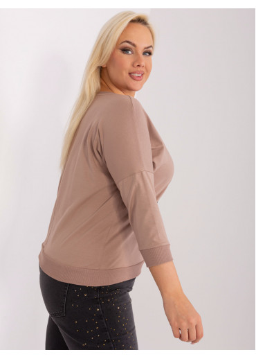 Béžovo hnedé tričko s potlačou