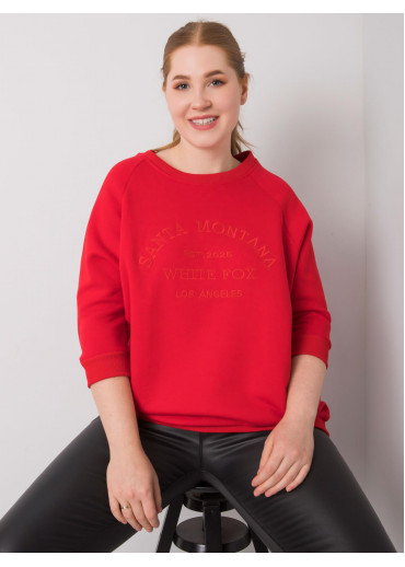 Červená pohodlná mikina