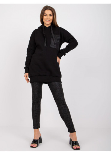 Čierny komplet mikina a legíny