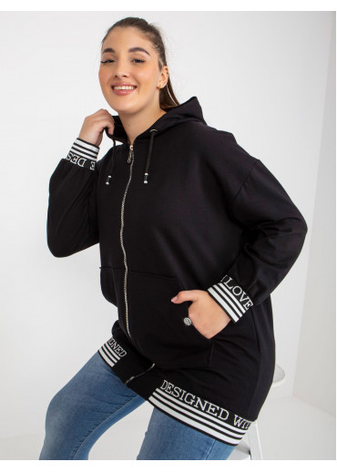 Čierna mikina s kapucňou