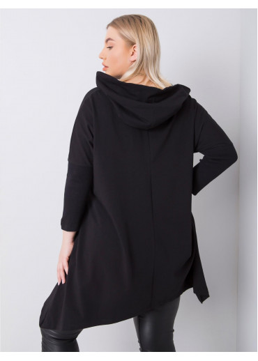 Čierna tunika s kapucňou
