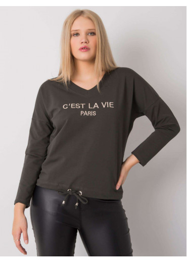 Khaki zelené one size tričko