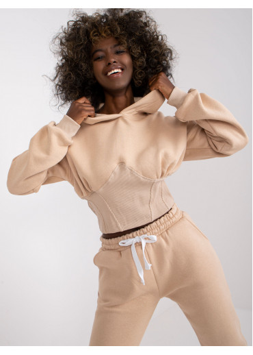 Béžovo hnedá tepláková súprava