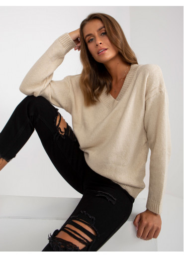 Béžovo hnedý pulóver