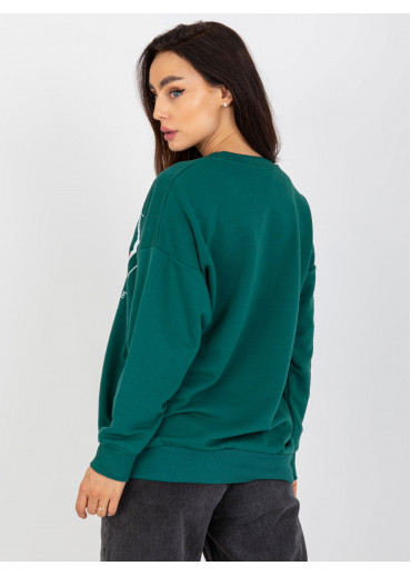 Tmavozelená basic mikina
