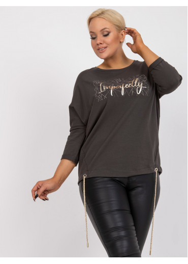 Khaki zelené tričko s potlačou