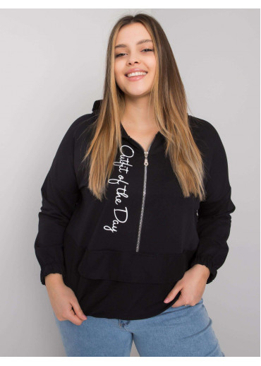 Čierna mikina s kapucňou