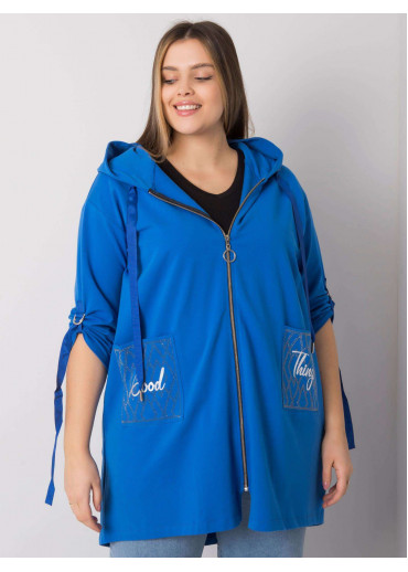 Modrá mikina s kapucňou