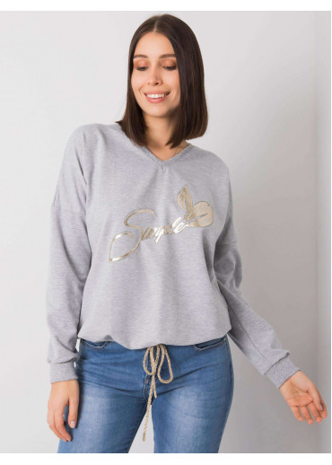 Sivá mikina s potlačou