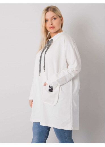 Smotanovo biela mikinová tunika