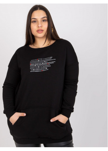 Čierna predĺžená mikina