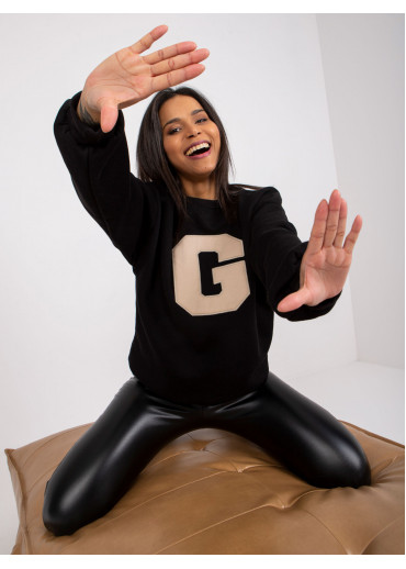 Čierna basic mikina