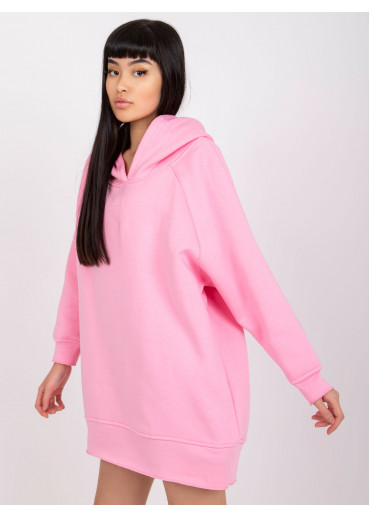 Ružová mikinová tunika