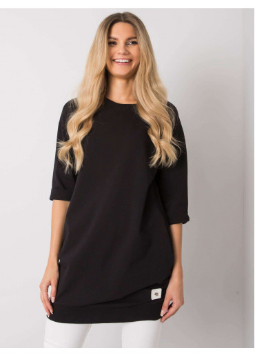 Čierna predĺžená mikina