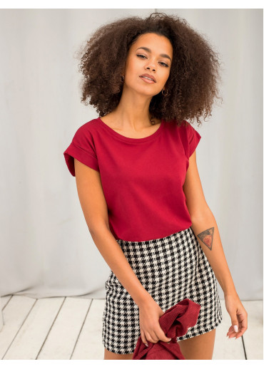 Bordovo červené basic tričko