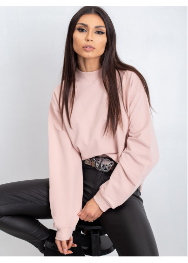 Ružová mikina so stojačikom