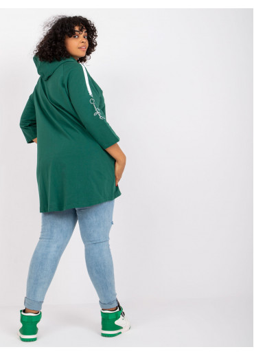 Tmavozelená mikina na zips