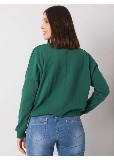 Tmavozelená mikina s potlačou