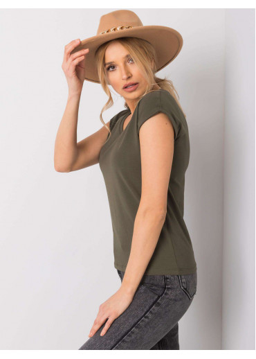 Khaki zelené basic tričko