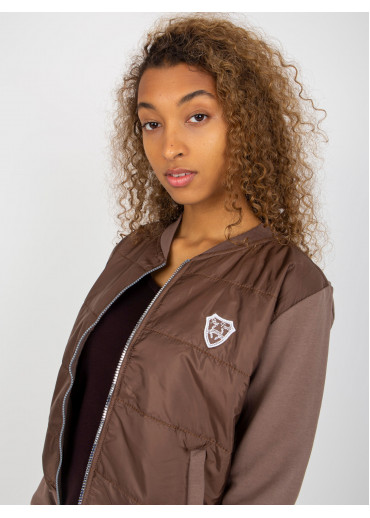 Hnedá mikina na zips