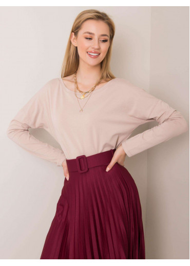 Béžovo hnedé tričko s dlhým rukávom