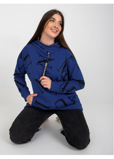 Modrá mikina s kapucňou