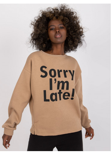 Béžovo hnedá mikina