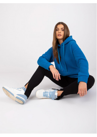 Modrá predĺžená mikina