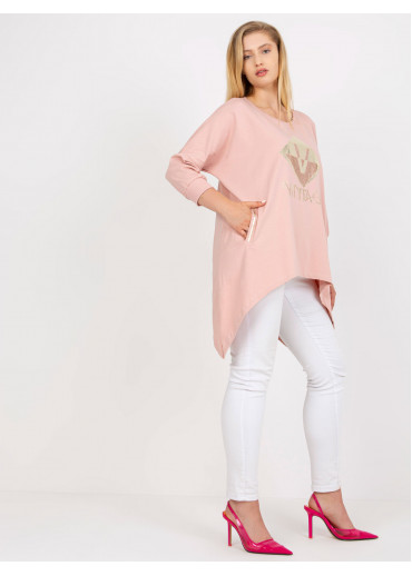 Púdrovo ružová tunika