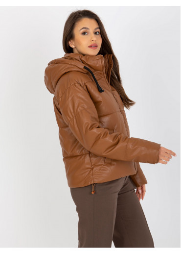 Hnedá prešívaná bunda