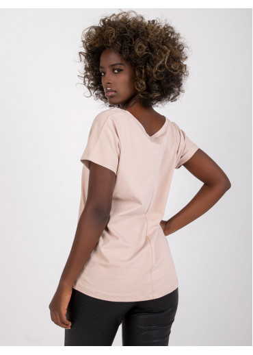 Béžovo hnedé basic tričko